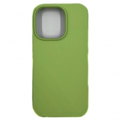 Чехол силиконовый гладкий Soft Touch iPhone 14 Pro, зеленый №1 (закрытый низ)