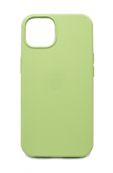 Чехол силиконовый гладкий Soft Touch iPhone 13, зеленый №1 (закрытый низ)