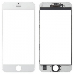 Стекло дисплея для переклейки iPhone 5 в сборе с рамкой, белое