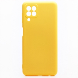 Чехол силиконовый гладкий Soft Touch Samsung A12, желтый