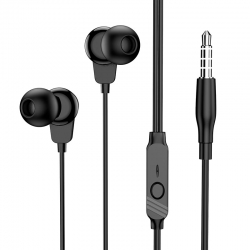Наушники проводные BOROFONE BM64 Goalant universal earphones 3.5mm, черные Наушники проводные BOROFONE BM64 Goalant universal earphones 3.5mm, черные