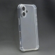 Чехол силиконовый противоударный для iPhone 16, прозрачный