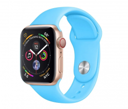 Ремешок силиконовый для Apple Watch 42/ 44 мм Sport Band, голубой №16