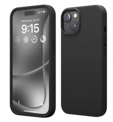 Чехол силиконовый гладкий Soft Touch iPhone 15, черный №18