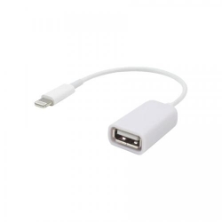 OTG-переходник Lightning на проводе 10 см, белый NK102 (упаковка) OTG-переходник Lightning на проводе 10 см, белый NK102 (упаковка)