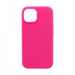 Чехол силиконовый гладкий Soft Touch iPhone 15 Plus, ярко-розовый №38