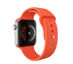 Ремешок силиконовый для Apple Watch 42/ 44 мм Sport Band, оранжевый №51 Ремешок силиконовый для Apple Watch 42/ 44 мм Sport Band, оранжевый №51