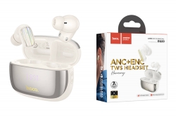 Беспроводные наушники HOCO EQ20 Rhyme true wireless ANC+ENC BT headset, молочно-белый