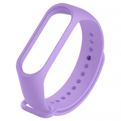 Ремешок силиконовый для Mi Band 3/ 4, сиреневый Ремешок силиконовый для Mi Band 3/ 4, сиреневый