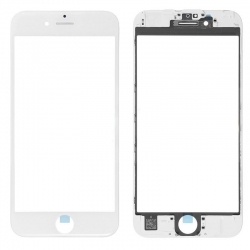 Стекло дисплея для переклейки iPhone 6 в сборе с рамкой, белое