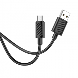USB кабель micro USB HOCO X88 Gratified (100см. 2.1A), черный