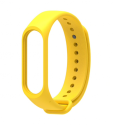 Ремешок силиконовый для Mi Band 3/ 4, желтый №5 Ремешок силиконовый для Mi Band 3/ 4, желтый №5