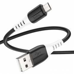 USB кабель micro USB HOCO X82 Silicone (100см. 2.4A), черный