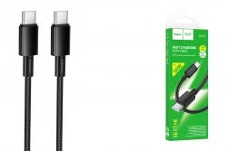 USB-C кабель HOCO X119 Type-С to Type-С "Energy" PD 60W (3A, 1м), нейлон, черный