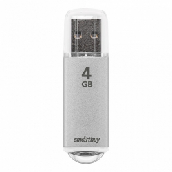 USB флеш-накопитель Smartbuy 04 GB USB 2.0 V-Cut, серебристый