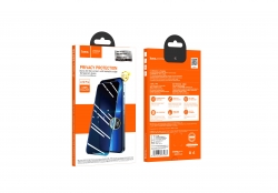 Защитное стекло iPhone 12/ 12 Pro HOCO A12 Pro AntiSpy, 3D, черное