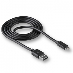 USB кабель Lightning "WALKER" C110, 2А, (100см), в пакете, черный