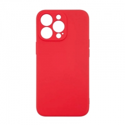 Чехол силиконовый тонкий для iPhone 16, красный