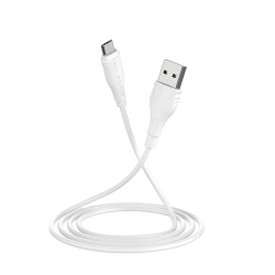 USB кабель micro USB BOROFONE BX18 Optimal (100см), белый USB кабель micro USB BOROFONE BX18 Optimal (100см), белый