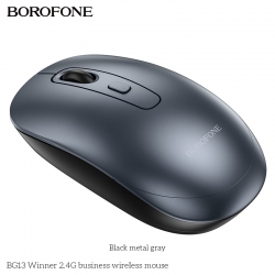 Мышь компьютерная беспроводная BOROFONE BG13 Winner 2.4G business wireless mouse, черная