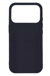 Чехол силиконовый гладкий Soft Touch iPhone 17 Pro Max, чёрный (закрытый низ)