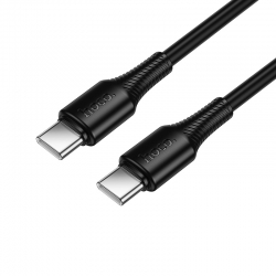 USB-C кабель HOCO X120 Beneficio Type-С to Type-С PD 60W (3A, 1м), черный