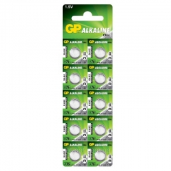 Батарейка для часов GP AG13/A76 LR44/10BL (1,5V, алкалиновая) упаковка 10 шт Батарейка для часов GP AG13/A76 LR44/10BL (1,5V, алкалиновая) упаковка 10 шт