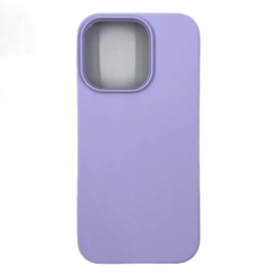 Чехол силиконовый гладкий Soft Touch iPhone 14 Pro, светло-сиреневый №47 (закрытый низ)