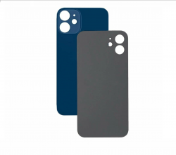 Задняя крышка iPhone 12 mini стеклянная, легкая установка, синий (литое стекло) (Org)