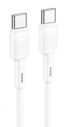 USB-C кабель HOCO X83 Victory 60W Type-С to Type-С (100см), белый USB-C кабель HOCO X83 Victory 60W Type-С to Type-С (100см), белый