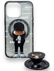 Чехол пластиковый с MagSafe и попсокетом для  iPhone 13 Pro, Balenc