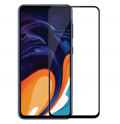 Защитное стекло Samsung A80/ A90/ A90 5G полное покрытие, черное