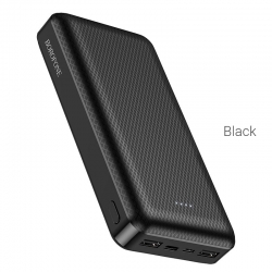 Внешний аккумулятор Power Bank 20000 mAh BOROFONE BJ3A Minimalist, черный Внешний аккумулятор Power Bank 20000 mAh BOROFONE BJ3A Minimalist, черный