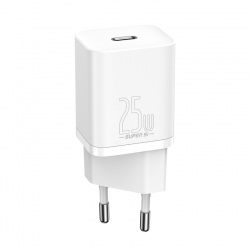 Сетевой адаптер Baseus Super Si Quick 1C 25W CCSP020102, белый