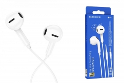 Наушники проводные BOROFONE BM71 universal earphones 3.5mm, белые