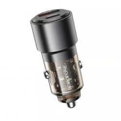 Автомобильный адаптер BOROFONE BZ20A USB QC3.0 + Type-C PD 83W, черный Автомобильный адаптер BOROFONE BZ20A USB QC3.0 + Type-C PD 83W, черный