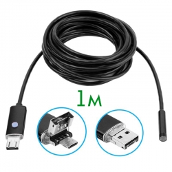 Эндоскоп для смартфона 640*480 OT-SME11 USB/Micro USB 1 метр Эндоскоп для смартфона 640*480 OT-SME11 USB/Micro USB 1 метр