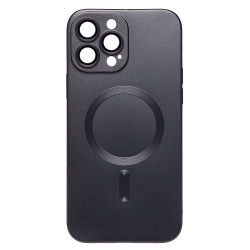 Чехол силиконовый MagSafe Matte iPhone 15, черный