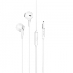 Наушники проводные BOROFONE BM68 Kelly universal earphones 3.5mm, белые