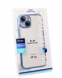 Чехол KeepHone iPhone 14 с защитной линзой, синий Чехол KeepHone iPhone 14 с защитной линзой, синий