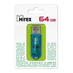 USB флеш-накопитель Mirex 64 GB USB 2.0 ELF, синий