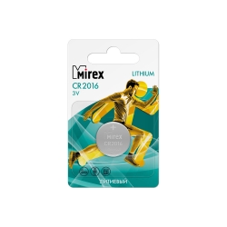 Батарейка Mirex CR2016 (3V, литиевая) упаковка ecopack 4шт (цена за 1 шт)