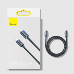 USB-C кабель BASEUS Type-C to Type-C Crystal Shine Series 1,2 м (100W), черный USB-C кабель BASEUS Type-C to Type-C Crystal Shine Series 1,2 м (100W), черный