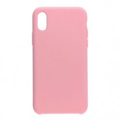 Чехол силиконовый гладкий Soft Touch iPhone X/ XS, розовый (без логотипа)