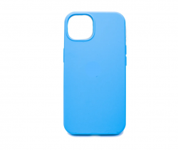 Чехол силиконовый гладкий Soft Touch iPhone 13, голубой №16 (закрытый низ)