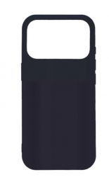 Чехол силиконовый гладкий Soft Touch iPhone 17 Pro, чёрный (закрытый низ)