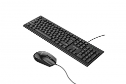 Компелект клавиатура проводная и мышь проводная BOROFONE BG6, черный
