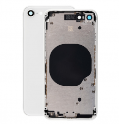 Задняя крышка/ Корпус iPhone SE 2020 в сборе с рамкой, белый, (литое стекло) (Org) (CE)