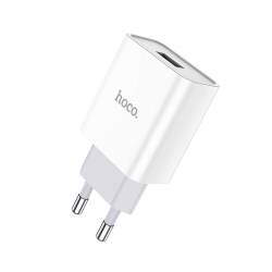 Сетевой адаптер HOCO C81A Asombroso single port (2.1A), белый Сетевой адаптер HOCO C81A Asombroso single port (2.1A), белый