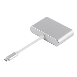 Переходник штекер TYPE-C - разъем USB 3.0/ VGA/ TYPE-C длина кабеля 15 см (OT-AVW55) Переходник штекер TYPE-C - разъем USB 3.0/ VGA/ TYPE-C длина кабеля 15 см (OT-AVW55)